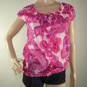 Gaudi' Pink Floral Top Italy